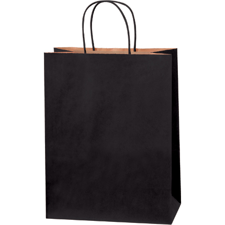 10 x 5 x 13" Black Tinted Shopping Bags